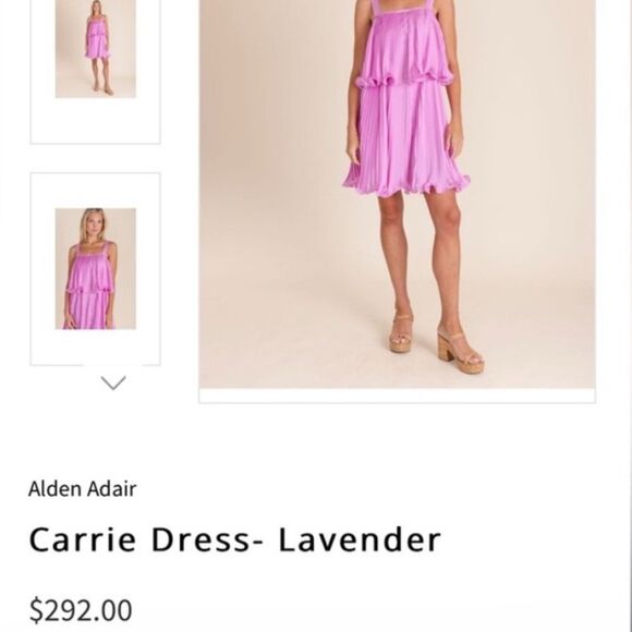Alden Adair Carrie Dress Lavender S - Picture 4 of 10